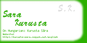 sara kurusta business card